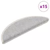 15 db ezüst színű, félkör alakú lépcsőszőnyeg 56 x 17 x 3 cm