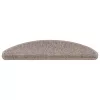 15 db sötétbézs félkör alakú lépcsőszőnyeg 56 x 17 x 3 cm