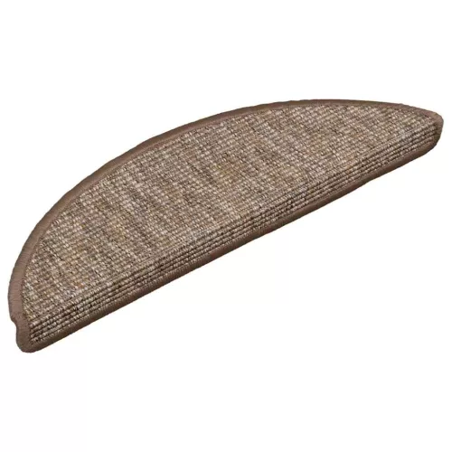 15 db világosbarna félkör alakú lépcsőszőnyeg 56 x 17 x 3 cm