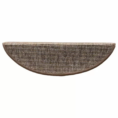 15 db világosbarna félkör alakú lépcsőszőnyeg 56 x 17 x 3 cm