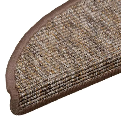 15 db világosbarna félkör alakú lépcsőszőnyeg 56 x 17 x 3 cm