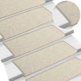   15 db ezüst színű, téglalap alakú szélű lépcsőszőnyeg 65 x 21 x 4 cm