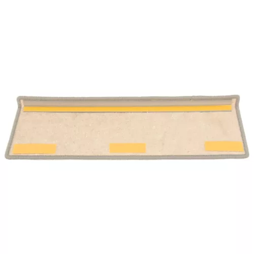 15 db ezüst színű, téglalap alakú szélű lépcsőszőnyeg 65 x 21 x 4 cm