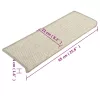15 db ezüst színű, téglalap alakú szélű lépcsőszőnyeg 65 x 21 x 4 cm