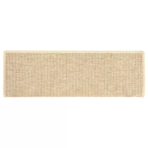 15 db lépcsőszőnyeg, 65 x 21 x 4 cm, világos bézs, téglalap alakú széllel