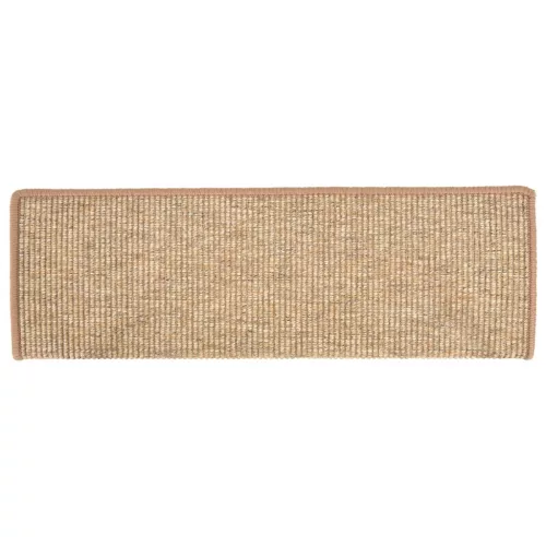 15 db világosbarna, téglalap alakú szélű lépcsőszőnyeg 65 x 21 x 4 cm