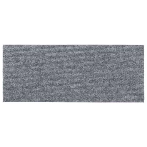 15 db öntapadós lépcsőszőnyeg, 60 x 25 cm, világosszürke, téglalap alakú