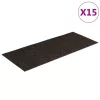 15 db öntapadós lépcsőszőnyeg, 60 x 25 cm, sötétbarna, téglalap alakú