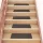 Öntapadós lépcsőszőnyegek 15 db 60 x 25 cm antracitszürke téglalap alakú