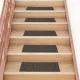 Öntapadós lépcsőszőnyegek 15 db 60 x 25 cm antracitszürke téglalap alakú