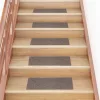 Öntapadós lépcsőszőnyegek 15 db 60 x 25 cm bézs téglalap alakú