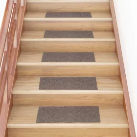   Öntapadós lépcsőszőnyegek 15 db 60 x 25 cm bézs téglalap alakú