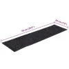 Öntapadós lépcsőszőnyegek 15 db 76 x 20 cm szürke téglalap alakú