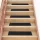 Öntapadós lépcsőszőnyegek 15 db 76 x 20 cm fekete téglalap alakú