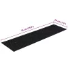 Öntapadós lépcsőszőnyegek 15 db 76 x 20 cm fekete téglalap alakú