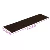 Öntapadós lépcsőszőnyegek 15 db 76 x 20 cm barna téglalap alakú