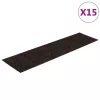 Öntapadós lépcsőszőnyegek 15 db 76 x 20 cm sötétbarna téglalap alakú