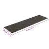 Öntapadós lépcsőszőnyegek 15 db 76 x 20 cm antracitszürke téglalap alakú