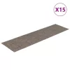 Öntapadós lépcsőszőnyegek 15 db 76 x 20 cm bézs téglalap alakú
