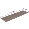 Öntapadós lépcsőszőnyegek 15 db 76 x 20 cm bézs téglalap alakú
