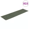Öntapadós lépcsőszőnyegek 15 db 76 x 20 cm zöld téglalap alakú