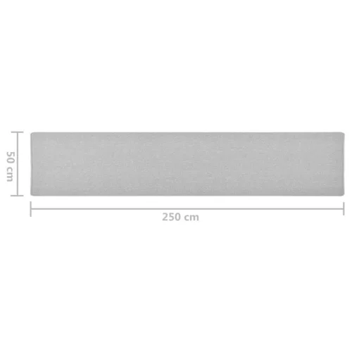 Világosszürke futószőnyeg 50 x 250 cm