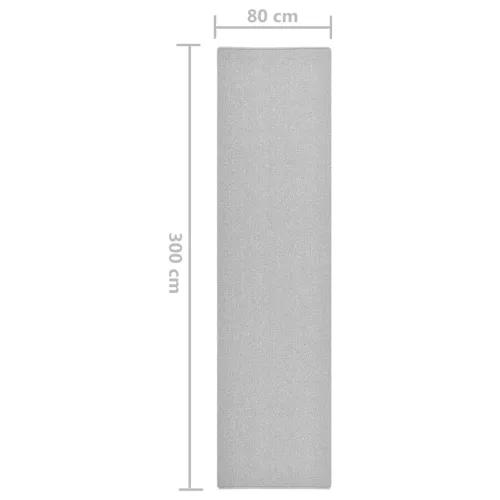 Világosszürke futószőnyeg 80 x 300 cm
