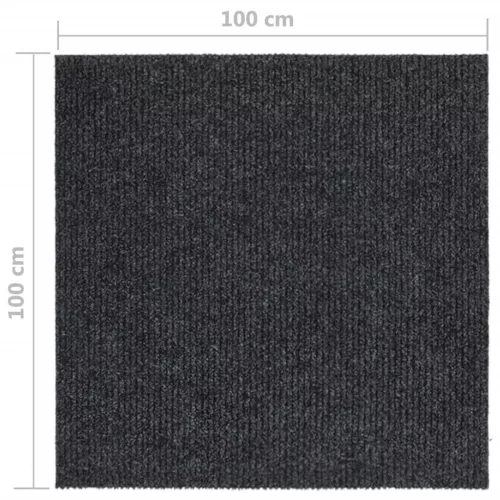 Antracitszürke koszfogó futószőnyeg 100 x 100 cm