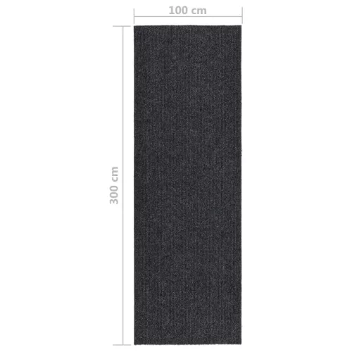 Antracitszürke koszfogó futószőnyeg 100 x 300 cm