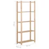 5 szintes tömör fenyőfa tárolóállvány 80 x 28,5 x 170 cm