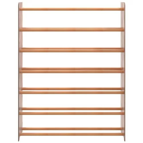 Barna szerelt fa cipőtartó 90x24x117 cm