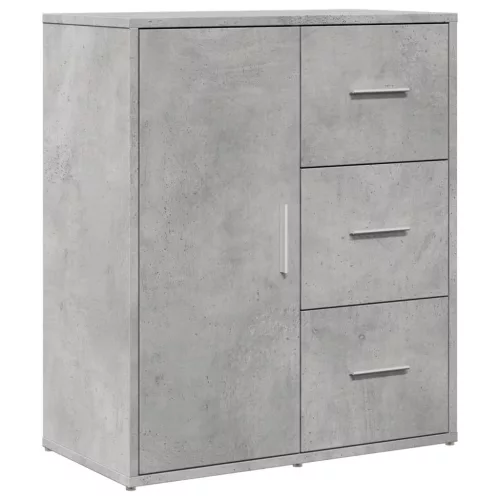 2 db betonszürke szerelt fa tálalószekrény 60 x 31 x 70 cm