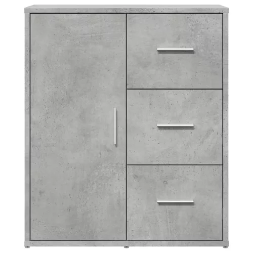 2 db betonszürke szerelt fa tálalószekrény 60 x 31 x 70 cm
