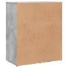 2 db betonszürke szerelt fa tálalószekrény 60 x 31 x 70 cm