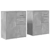 2 db betonszürke szerelt fa tálalószekrény 60 x 31 x 70 cm