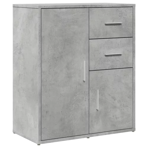 2 db betonszürke szerelt fa tálalószekrény 60 x 31 x 70 cm