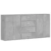 3 db betonszürke szerelt fa tálalószekrény 60 x 31 x 84 cm