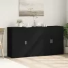 2 db fekete szerelt fa tálalószekrény 79 x 38 x 80 cm