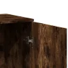 2 db füstös tölgy színű szerelt fa tálalószekrény 79x38x80 cm