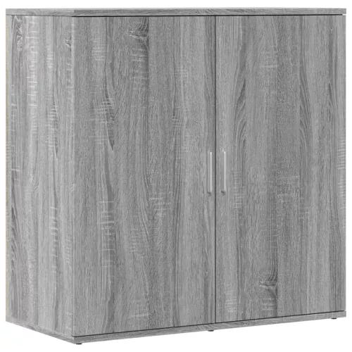 2 db szürke sonoma színű szerelt fa tálalószekrény 79x38x80 cm