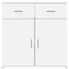 2 db fehér szerelt fa tálalószekrény 79 x 38 x 80 cm