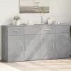 2 db betonszürke szerelt fa tálalószekrény 79 x 38 x 80 cm