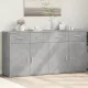 2 db betonszürke szerelt fa tálalószekrény 79 x 38 x 80 cm