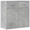 2 db betonszürke szerelt fa tálalószekrény 79 x 38 x 80 cm