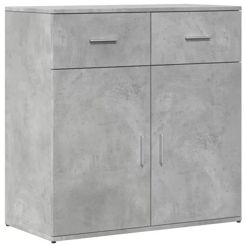 2 db betonszürke szerelt fa tálalószekrény 79 x 38 x 80 cm
