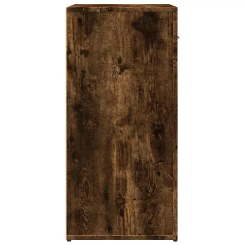 2 db füstös tölgy színű szerelt fa tálalószekrény 79x38x80 cm