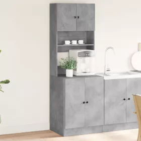 Betonszürke szerelt fa konyhaszekrény 60 x 50 x 180 cm