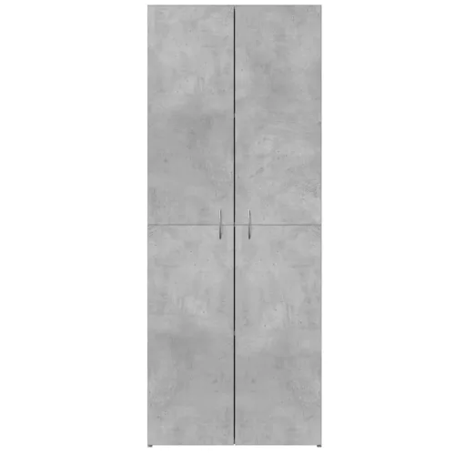 Betonszürke szerelt fa irattartó szekrény 60 x 32 x 153 cm