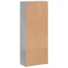 Betonszürke szerelt fa irattartó szekrény 60 x 32 x 153 cm