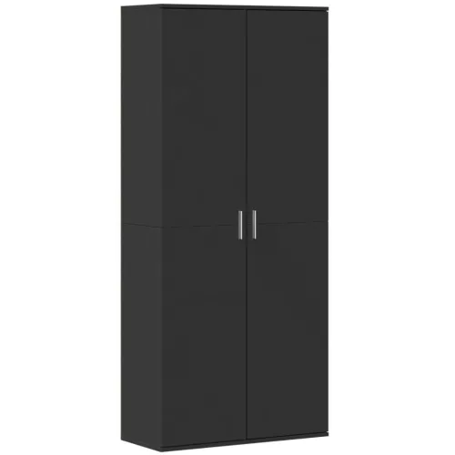 Fekete szerelt fa magasszekrény 80 x 35 x 180 cm